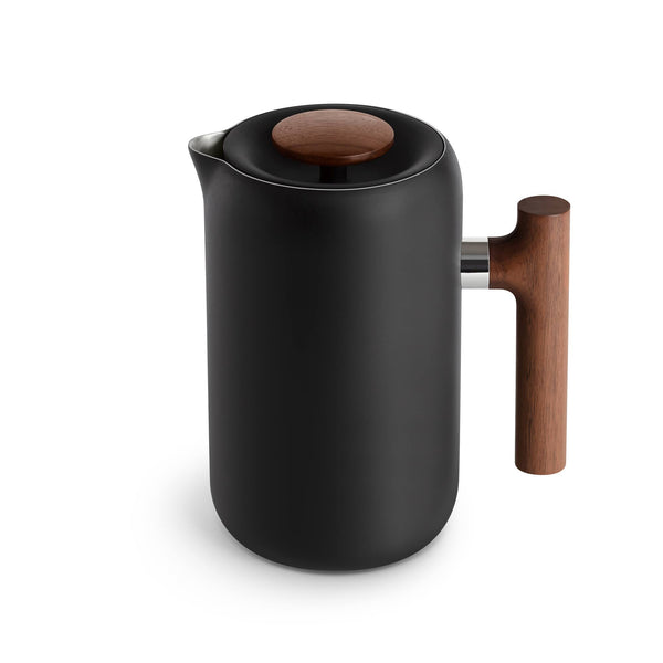 Fellow Clara French Press | Matte Black & Walnut